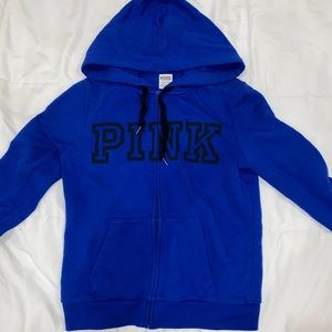 Pink Everyday Lounge Blue Zip Up Jacket